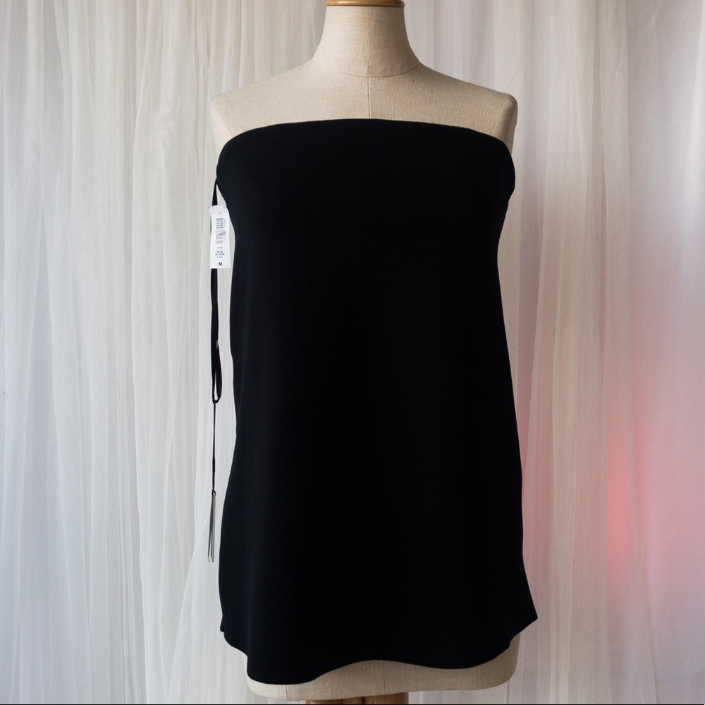 Aritzia Babaton Black Stretch Alice Blouse Size M